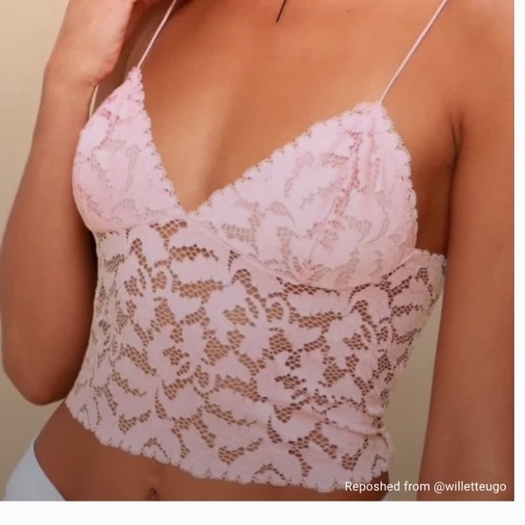Free People Other - Free people lace long line bralette